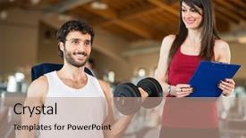  Presentation with trainer - Presentation theme having programming - man working background and a coral colored foreground