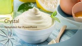  Presentation with natural ingredients - Cool new theme with ingredients and the sauce itself backdrop and a soft green colored foreground