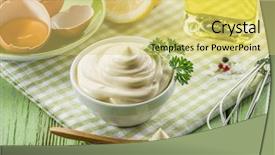  Presentation with natural ingredients - Audience pleasing PPT theme consisting of ingredients and the sauce itself backdrop and a yellow colored foreground