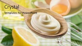  Presentation with mayonnaise - Slides with yoke - natural mayonnaise sauce background and a yellow colored foreground