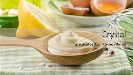  Presentation with mayonnaise - Amazing slides having yoke - natural mayonnaise sauce backdrop and a coral colored foreground