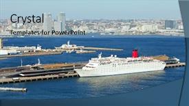  Presentation with port - PPT theme enhanced with yokohama port background and a light blue colored foreground