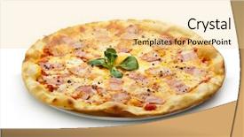  Presentation with bacon - Presentation theme featuring yolk of chicken egg background and a  colored foreground