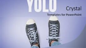  Presentation with composite - Colorful presentation enhanced with yolo text and grey shoe backdrop and a  colored foreground