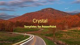  Presentation with mountain roads - Amazing presentation theme having yonah-mountain-georgia-usa backdrop and a tawny brown colored foreground