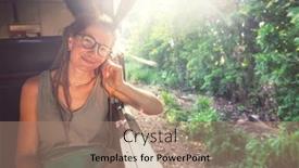  Presentation with sri lanka - PPT theme featuring yong-woman-enjoying-train-ride background and a coral colored foreground