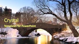  Presentation with new york city - Presentation theme having york city manhattan central park background and a tawny brown colored foreground