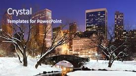  Presentation with taxi cabs new york city - Slide deck consisting of york city manhattan central park background and a ocean colored foreground