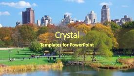  Presentation with taxi cabs new york city - Slides consisting of york city manhattan central park background and a tawny brown colored foreground