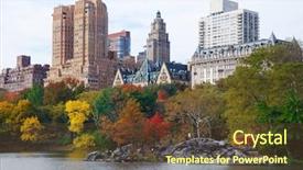  Presentation with new york city - Cool new theme with york city manhattan central park backdrop and a tawny brown colored foreground