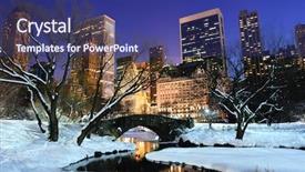  Presentation with new york city - Audience pleasing slides consisting of york city manhattan central park backdrop and a ocean colored foreground