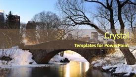  Presentation with new york city - Theme with york city manhattan central park background and a tawny brown colored foreground