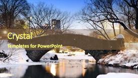  Presentation with new york city subway station - Slides with york city manhattan central park background and a tawny brown colored foreground