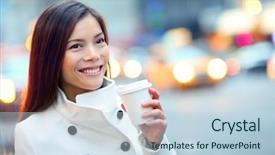  Presentation with taxi cabs new york city - Audience pleasing presentation consisting of york city manhattan drinking coffee backdrop and a lemonade colored foreground