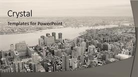  Presentation with new york city - PPT theme consisting of romantic young couple background and a coral colored foreground