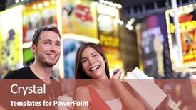  Presentation with new york night - Cool new PPT layouts with york city travel two tourist backdrop and a coral colored foreground