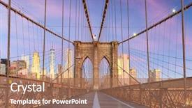  Presentation with brooklyn - Slides having york on the brooklyn bridge background and a coral colored foreground