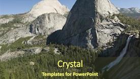  Presentation with yosemite - Presentation theme consisting of yosemite and bridal vail fall background and a tawny brown colored foreground