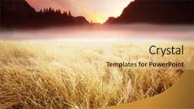  Presentation with yosemite - Theme with yosemite autumn landscapes background and a lemonade colored foreground