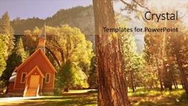  Presentation with yosemite - Audience pleasing PPT layouts consisting of yosemite in autumn season backdrop and a coral colored foreground