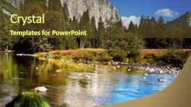  Presentation with yosemite - Presentation theme consisting of yosemite landscapes background and a tawny brown colored foreground