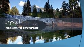  Presentation with yosemite - Slide deck with yosemite landscapes background and a ocean colored foreground