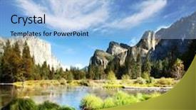 Presentation with yosemite - Cool new slide deck with yosemite landscapes backdrop and a light blue colored foreground