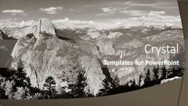  Presentation with yosemite - Theme consisting of yosemite-mountain-ridge-black background and a gray colored foreground