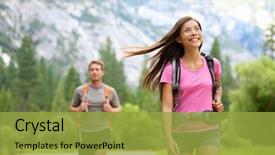  Presentation with joshua tree national park - Colorful presentation design enhanced with yosemite national park california usa backdrop and a yellow colored foreground