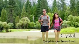  Presentation with multiculturl people - Audience pleasing presentation theme consisting of yosemite national park california usa backdrop and a yellow colored foreground