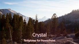  Presentation with beautiful landscapes - Presentation featuring yosemite national park landscapes california background and a  colored foreground