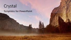  Presentation with beautiful landscapes - Amazing slides having yosemite national park landscapes california backdrop and a  colored foreground