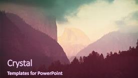  Presentation with beautiful landscapes - Audience pleasing theme consisting of yosemite national park landscapes california backdrop and a  colored foreground