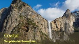  Presentation with beautiful landscapes - Beautiful slide deck featuring yosemite national park landscapes california backdrop and a  colored foreground