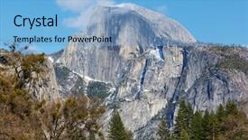  Presentation with beautiful landscapes - Slide set with yosemite national park landscapes california background and a  colored foreground