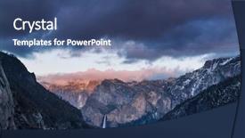  Presentation with beautiful landscapes - Beautiful theme featuring yosemite national park landscapes california backdrop and a  colored foreground
