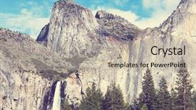  Presentation with beautiful landscapes - PPT theme consisting of yosemite national park landscapes california background and a  colored foreground