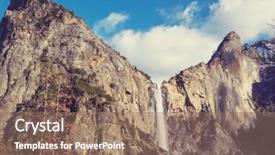  Presentation with beautiful landscapes - PPT theme featuring yosemite national park landscapes california background and a  colored foreground