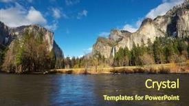  Presentation with national parks yosemite valley yosemite - Slide set having yosemite national park landscapes california background and a  colored foreground