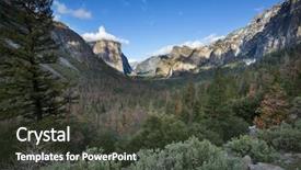  Presentation with beautiful landscapes - Slide deck having yosemite national park landscapes california background and a  colored foreground