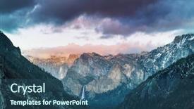  Presentation with beautiful landscapes - PPT layouts featuring yosemite national park landscapes california background and a  colored foreground