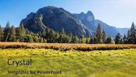  Presentation with beautiful landscapes - Theme enhanced with yosemite national park landscapes california background and a  colored foreground