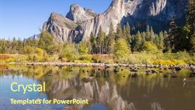  Presentation with yosemite - Colorful theme enhanced with yosemite national park landscapes california backdrop and a  colored foreground