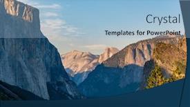  Presentation with yosemite - PPT layouts with yosemite national park valley summer landscape from tunnel view california usa background and a light blue colored foreground