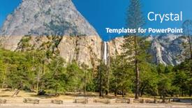  Presentation with yosemite - Theme with yosemite-national-park-valley-summer background and a teal colored foreground