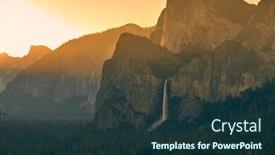  Presentation with yosemite - Slide set with yosemite-national-park-valley background and a tawny brown colored foreground