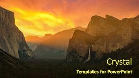  Presentation with yosemite - Colorful PPT theme enhanced with yosemite-national-park-valley backdrop and a wine colored foreground