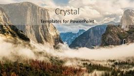  Presentation with yosemite - Audience pleasing presentation theme consisting of yosemite national park valley backdrop and a soft green colored foreground