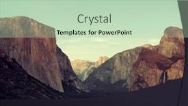  Presentation with yosemite - Slide deck consisting of yosemite valley at sunset with mountains and waterfalls background and a mint green colored foreground