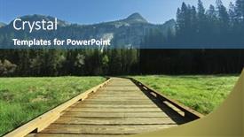  Presentation with yosemite - Beautiful presentation theme featuring yosemite backdrop and a teal colored foreground